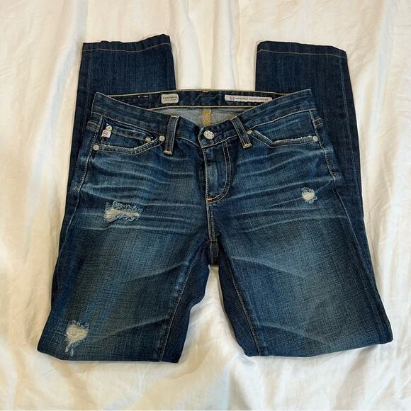 AG Adriano Goldschmied Premiere Skinny Straight Dark Wash Jeans size 25R - Picture 13 of 13